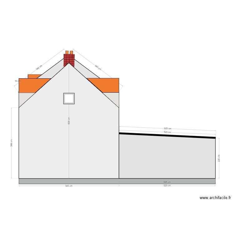 plan existant coupe nord ok. Plan de 0 pièce et 0 m2