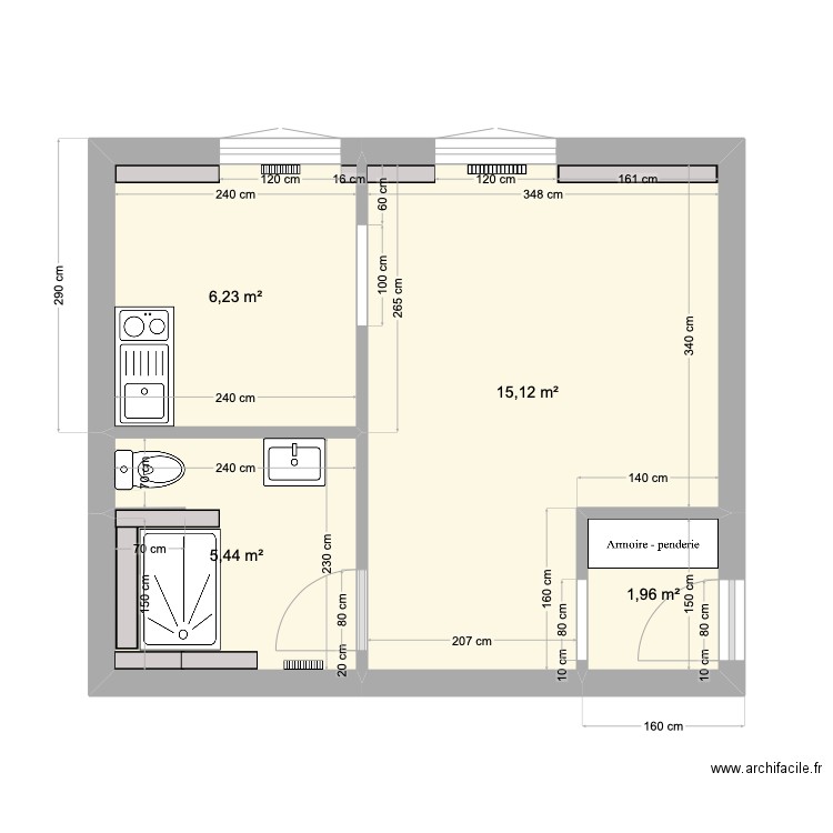 ERNEST 4. Plan de 4 pièces et 29 m2