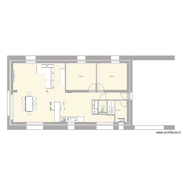 mayres-v2. Plan de 8 pièces et 251 m2