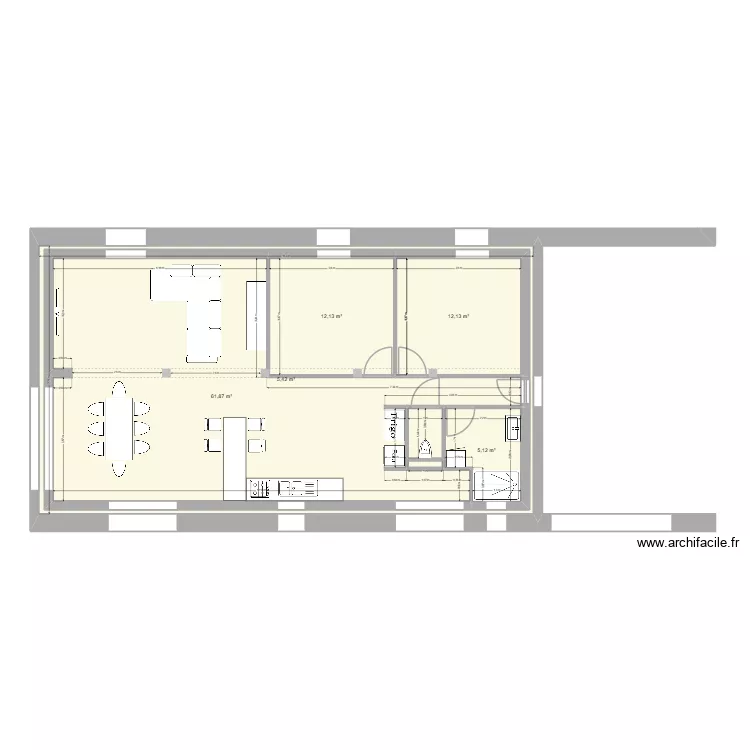 mayres-v2. Plan de 7  et 204 m²