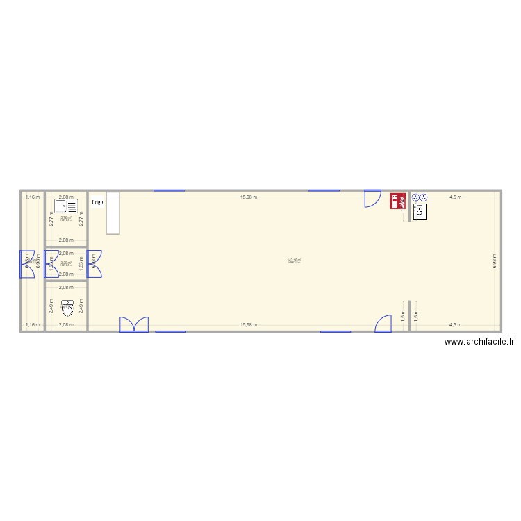 Salle Licques. Plan de 0 pièce et 0 m2