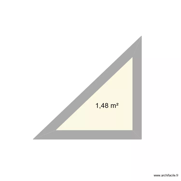 test. Plan de 1 Pièce et 1 m²