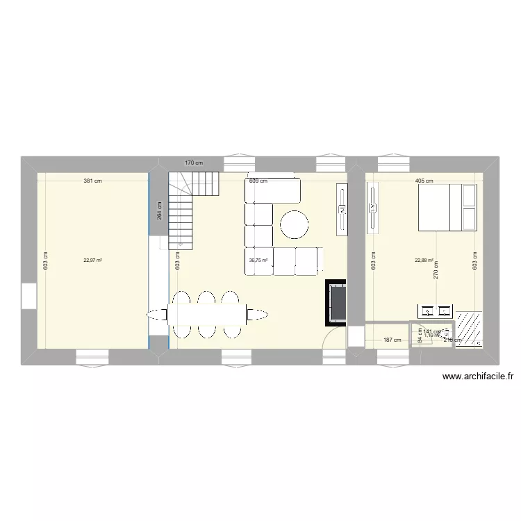 Maison Luant Enzo . Plan de 