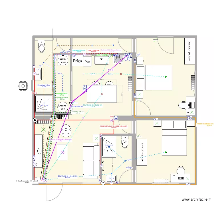 Pessac_SDB_modifications. Plan de 8 et 67 m² Pessac_SDB_modifications. Plan de 8 et 67 m²