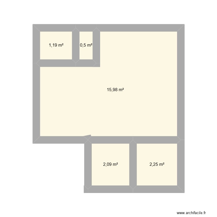plan garage. Plan de 5 pièces et 22 m2