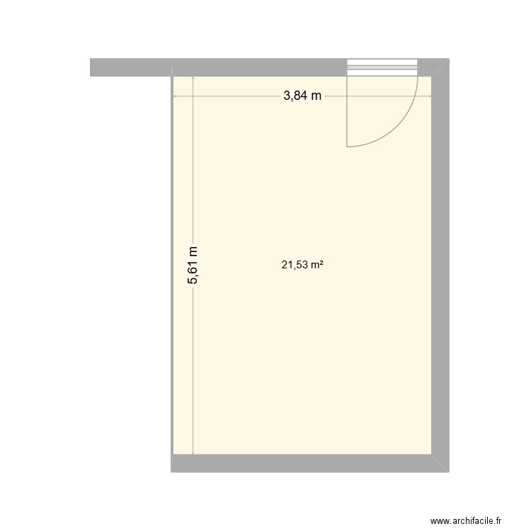 DINARD. Plan de 1 pièce et 22 m2