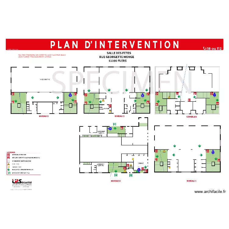 SALLE DES FETES FLERS. Plan de 