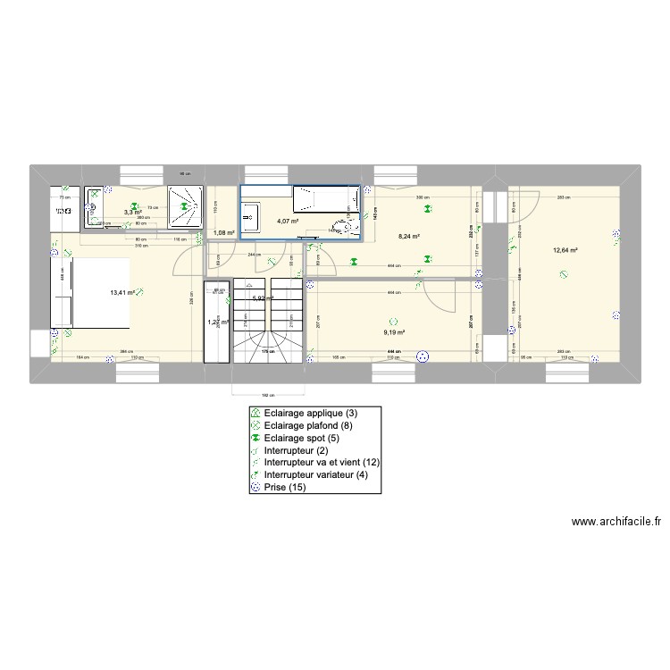 Thomas et Maud. Plan de 11 pièces et 119 m2