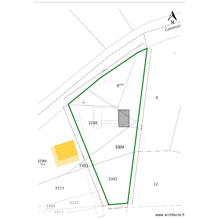 PLAN DE MASSE. Plan de 1 pièce et 99 m2