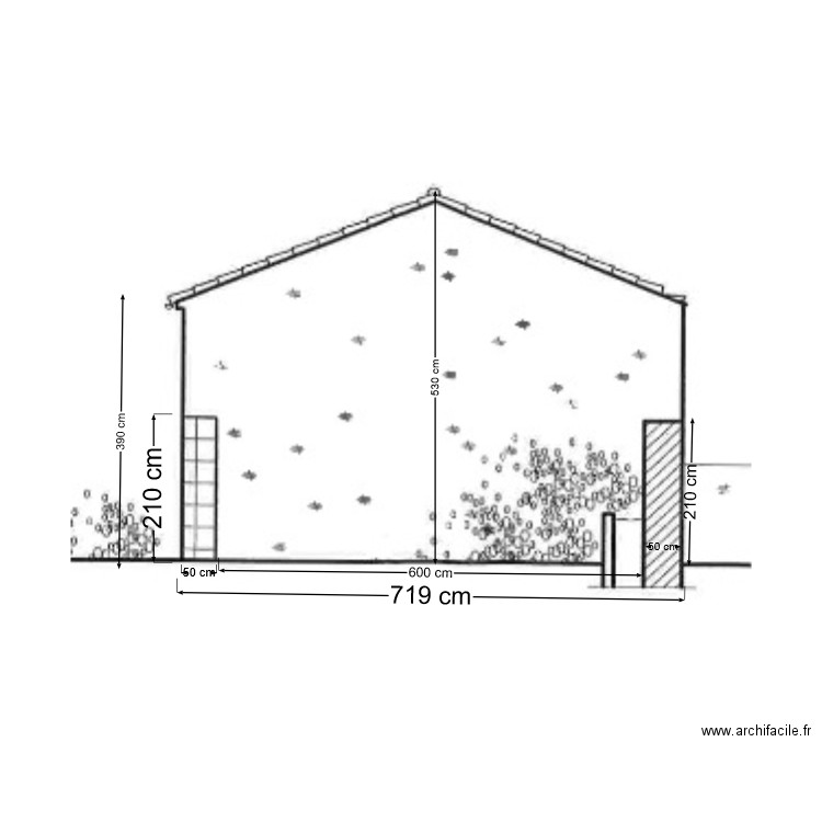 elevation sud. Plan de 0 pièce et 0 m2