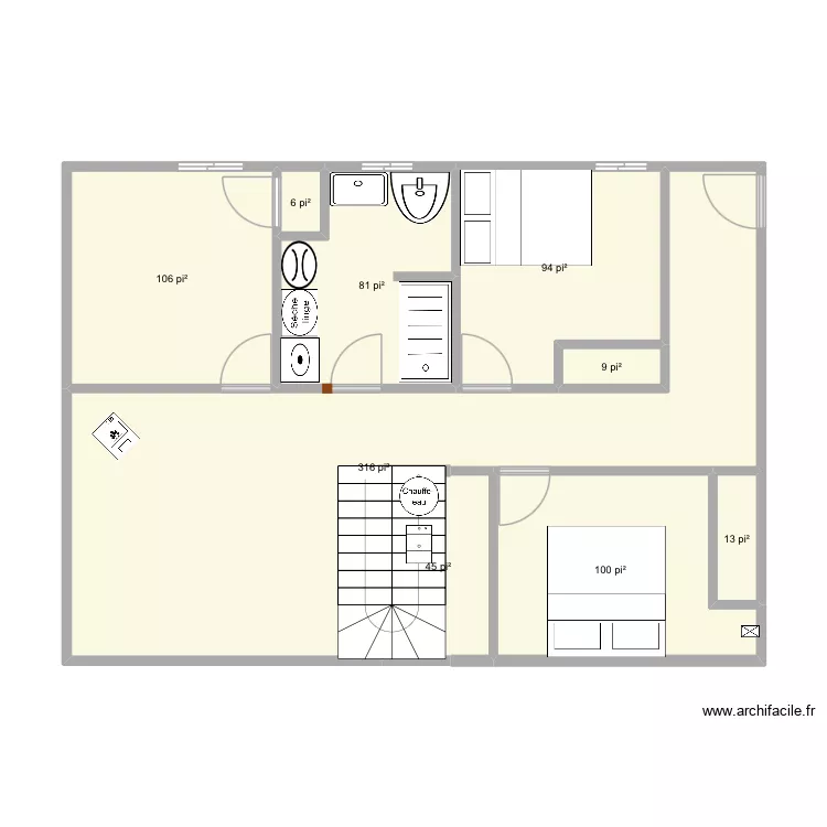 sous sole P-R. Plan de 