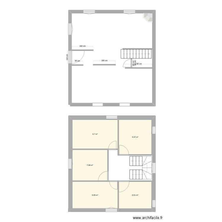 1er étage. Plan de 0 pièce et 0 m2