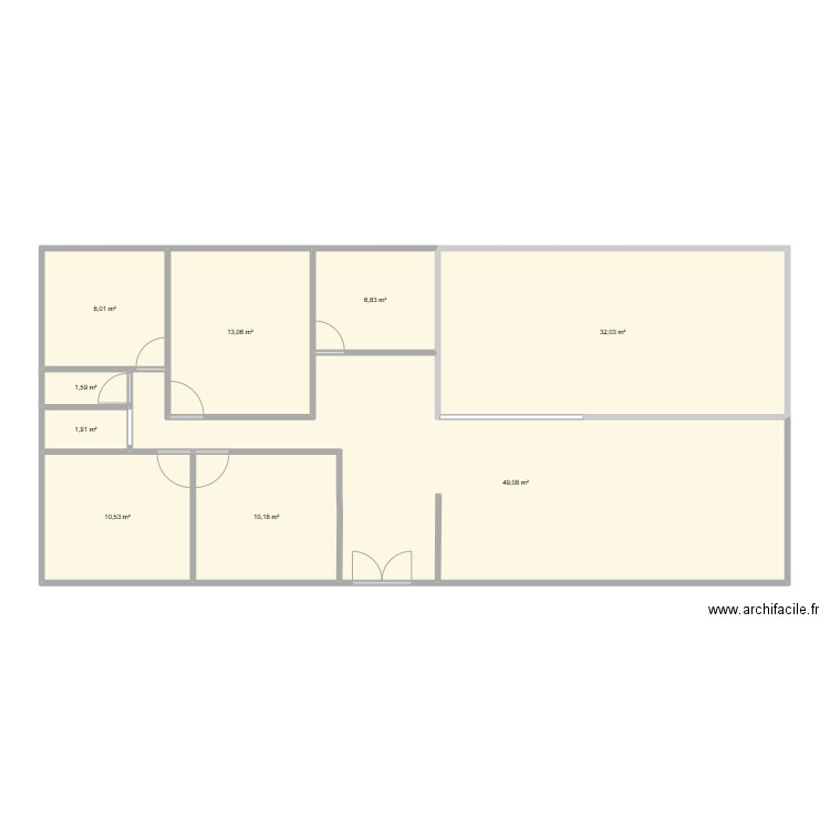 Lesage ref Pullet. Plan de 9 pièces et 133 m2