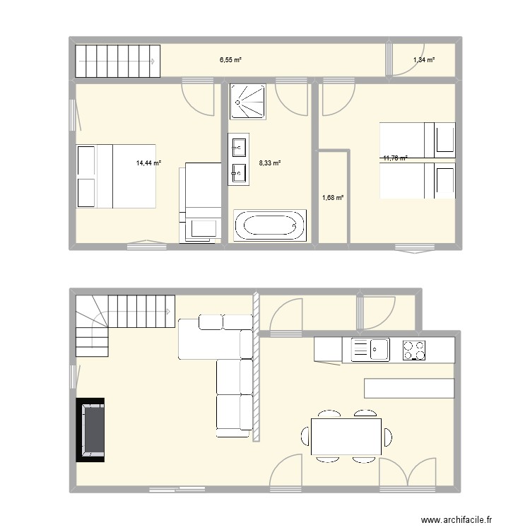 87G9232(1). Plan de 9 pièces et 87 m2