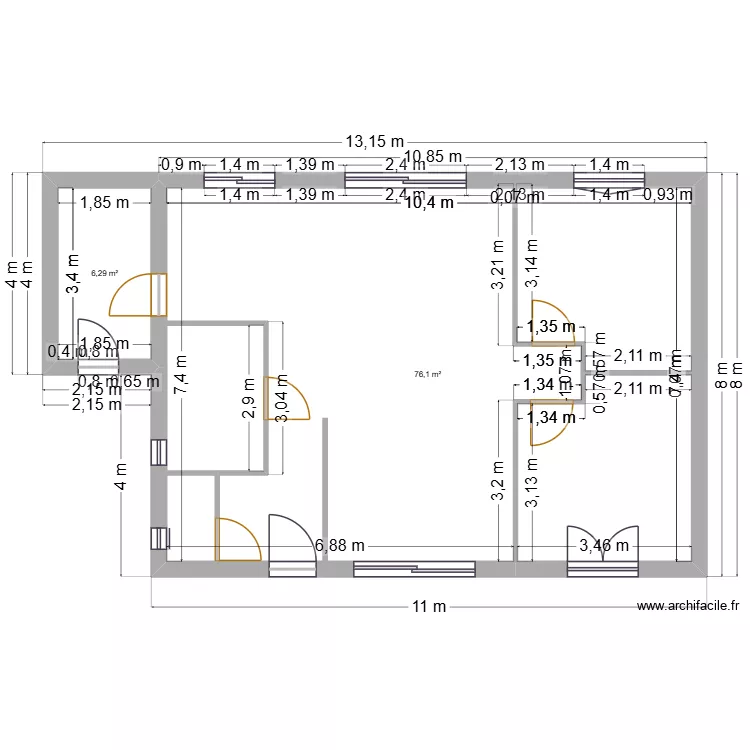 PROJET MEREUIL. Plan de 2 et 82 m² PROJET MEREUIL. Plan de 2 et 82 m²