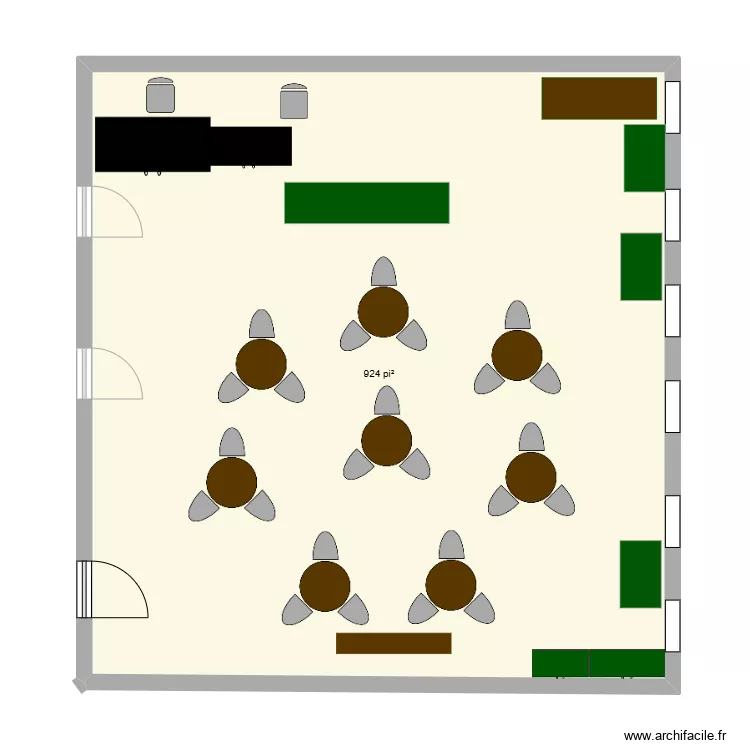 salle de classe . Plan de 