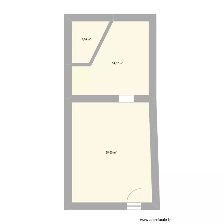 Atelier Nay. Plan de 3 et 44 m² Atelier Nay. Plan de 3 et 44 m²