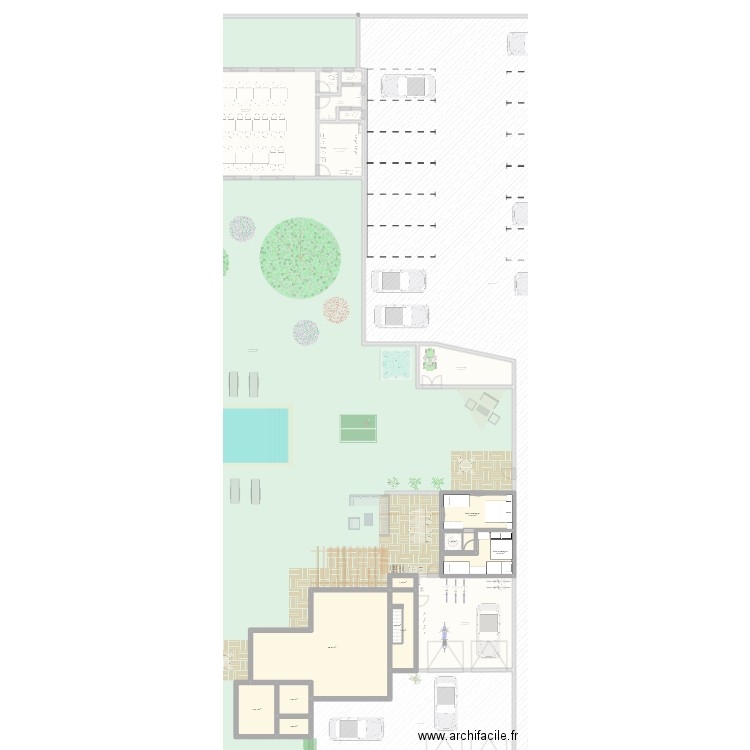 Maison 40. Plan de 30 pièces et 1898 m2