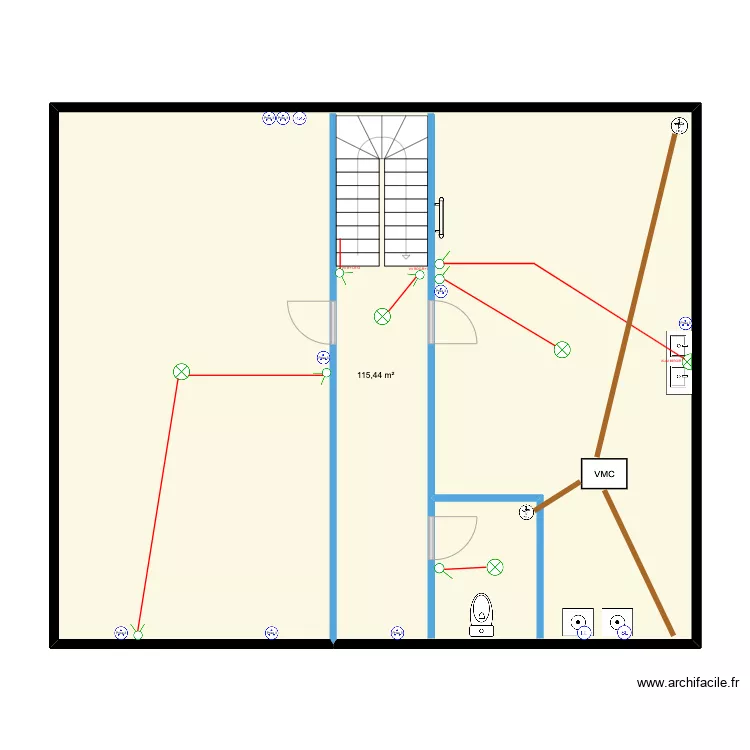 SCI ETGG R+1. Plan de 