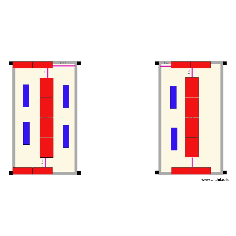 plan 2. Plan de 2 pièces et 154 m2