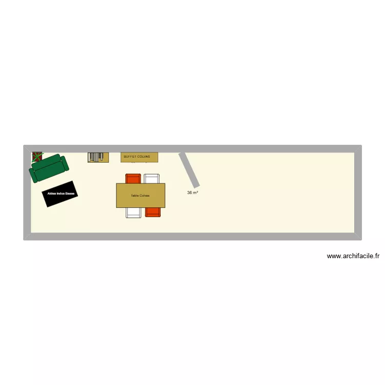 Habitat. Plan de 1 Pièce et 36 m² Habitat. Plan de 1 Pièce et 36 m²