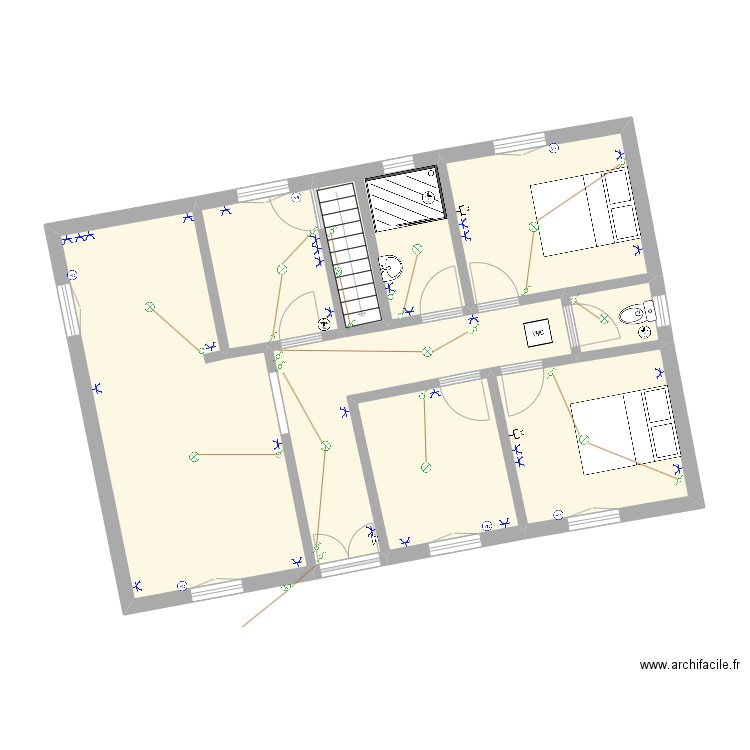 Sophie. Plan de 11 pièces et 140 m2