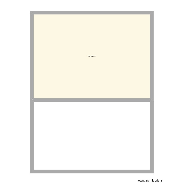 maison boult. Plan de 1 pièce et 63 m2