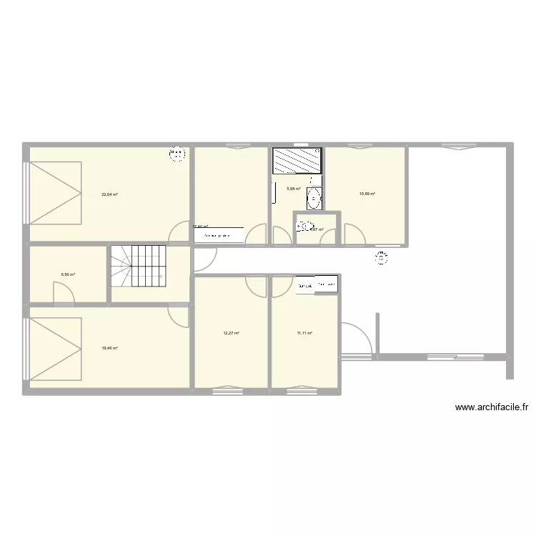 Plan RDC mizerieux. Plan de 9 pièces et 108 m² Plan RDC mizerieux. Plan de 9 pièces et 108 m²