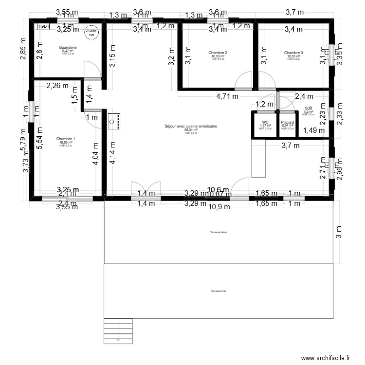 SAS Camping 24. Plan de 8 pièces et 111 m2