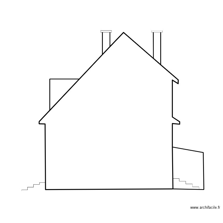 PIGNON GAUCHE 6. Plan de 2 pièces et 46 m2
