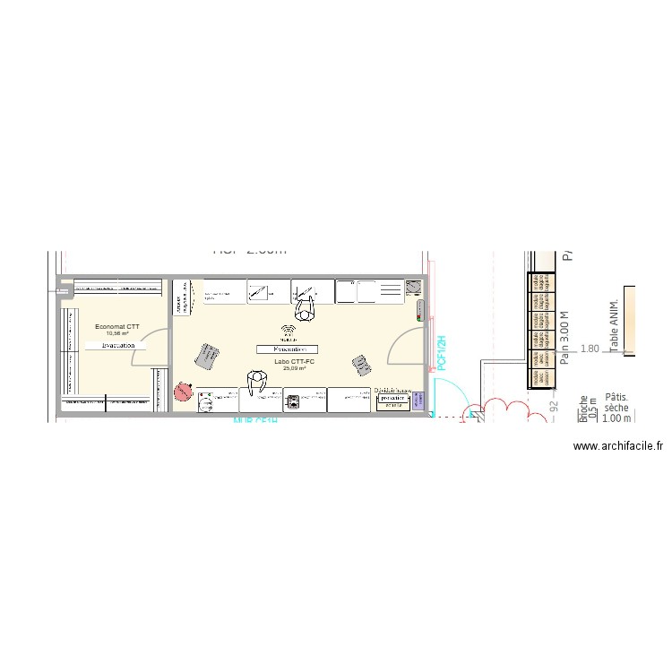 Vinay LAbo 2. Plan de 2 pièces et 36 m2