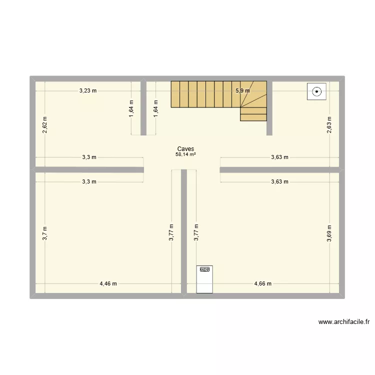 Plan Cote d'or cave. Plan de 