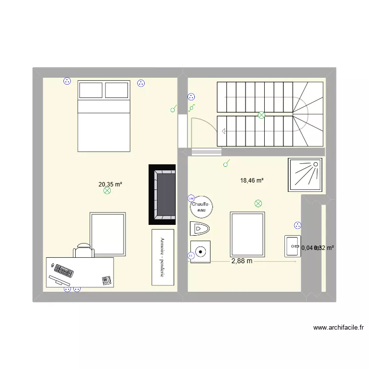 Etage. Plan de 4 et 39 m² Etage. Plan de 4 et 39 m²