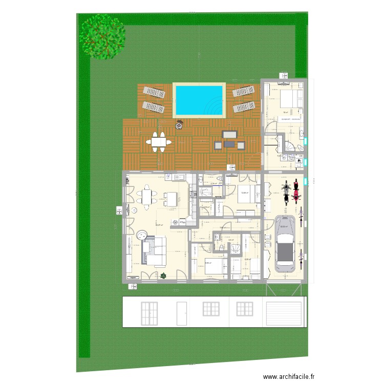 VSM RENO G avec garage et extension - modif cuisine+sdb 2. Plan de 11 pièces et 158 m2