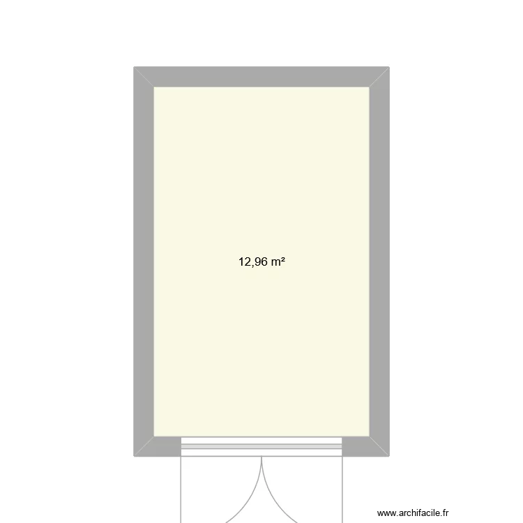 GARAGE ALAE EXISTANT. Plan de 1  et 13 m²