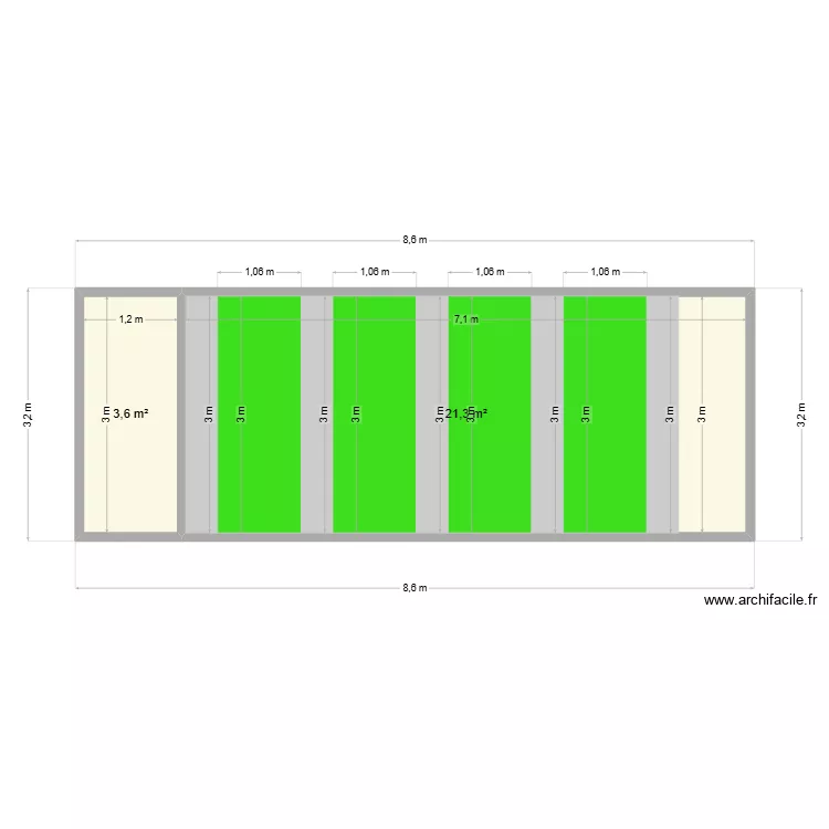 JARDIN POTAGER. Plan de 2  et 25 m²