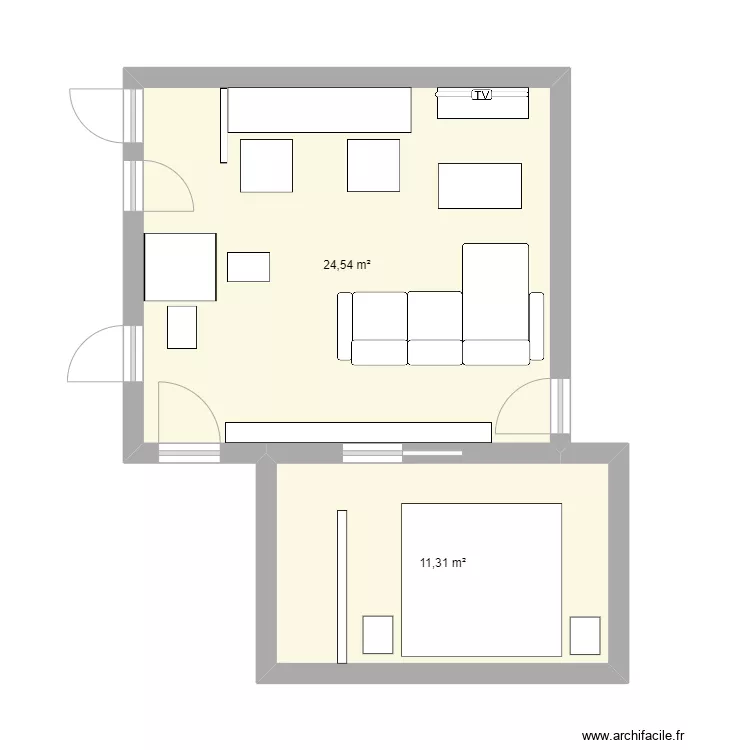 base salon. Plan de base salon. Plan de