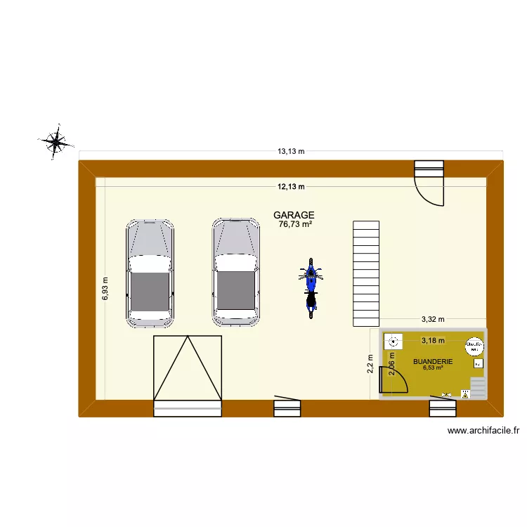 SALAN  sous sol. Plan de 