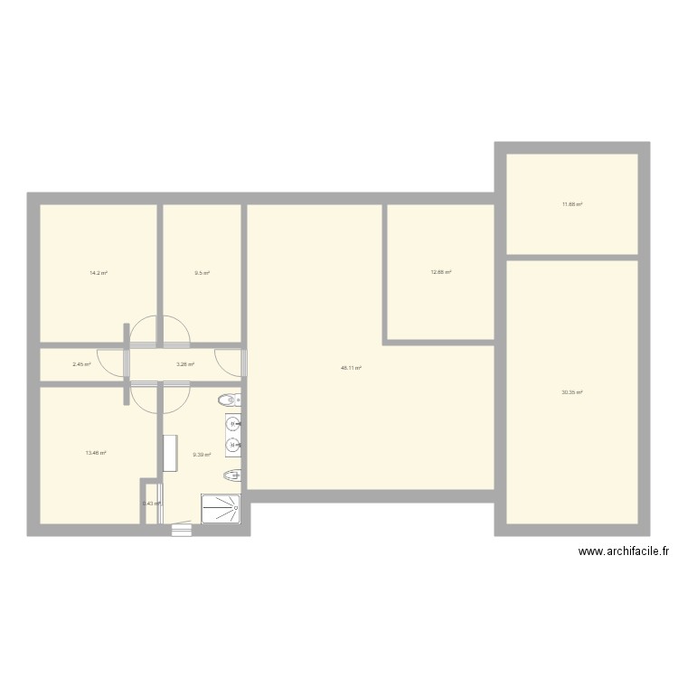 maison 1. Plan de 0 pièce et 0 m2