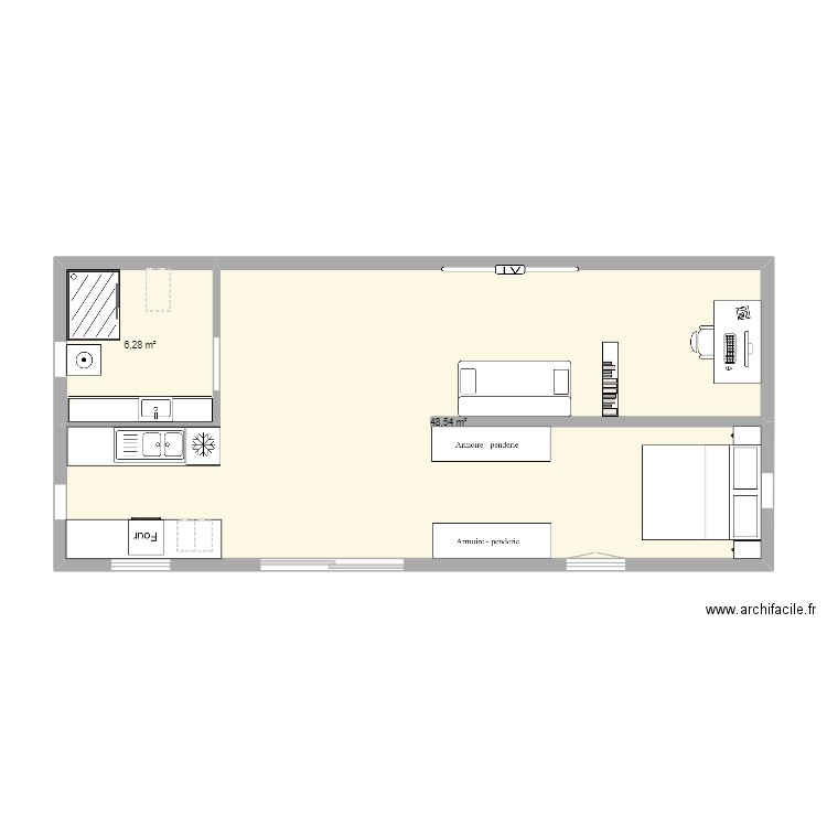 Container 2*12*2.5. Plan de 0 pièce et 0 m2