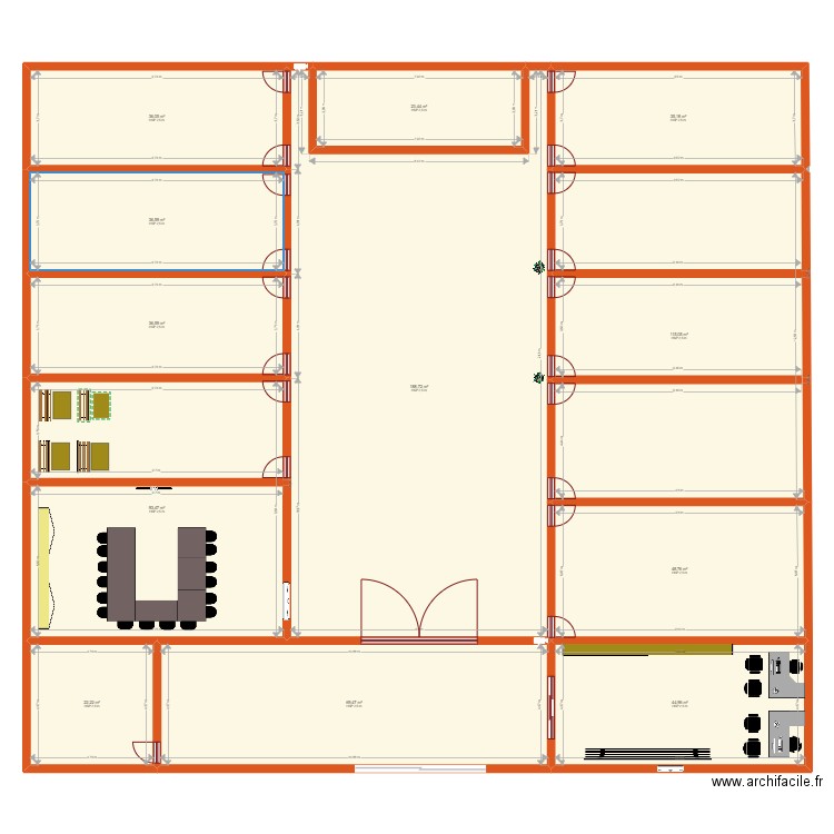 Plan bas Djabar 1. Plan de 12 pièces et 750 m2