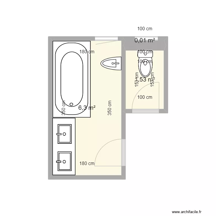 3 J Laffitte - Bayonne. Plan de 