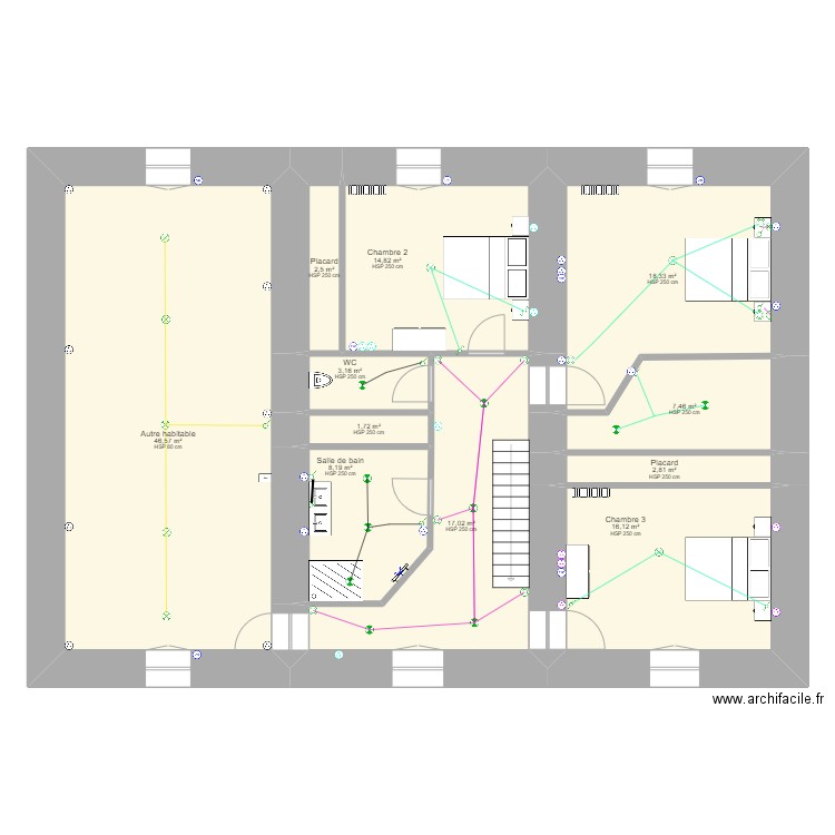 Thomas BELTZUNG ETAGE. Plan de 11 pièces et 139 m2