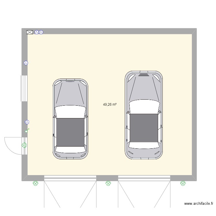 garage 49 M². Plan de 0 pièce et 0 m2