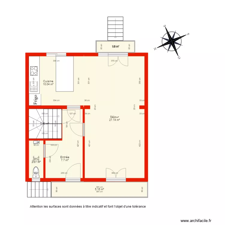 BI 2512 rdc c&ocirc;t&eacute;. Plan de 