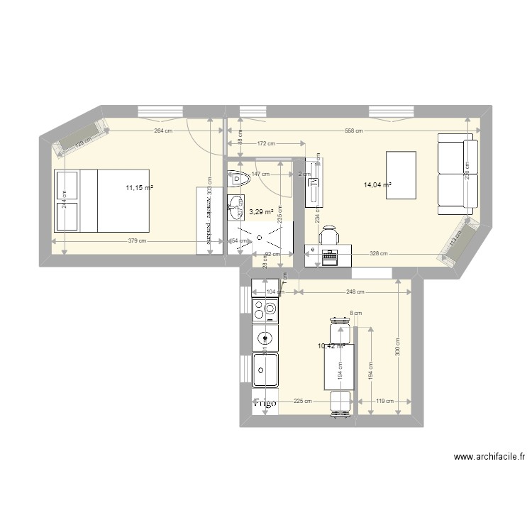 plan patay approximatif grosse modif cuisine/sdb. Plan de 0 pièce et 0 m2
