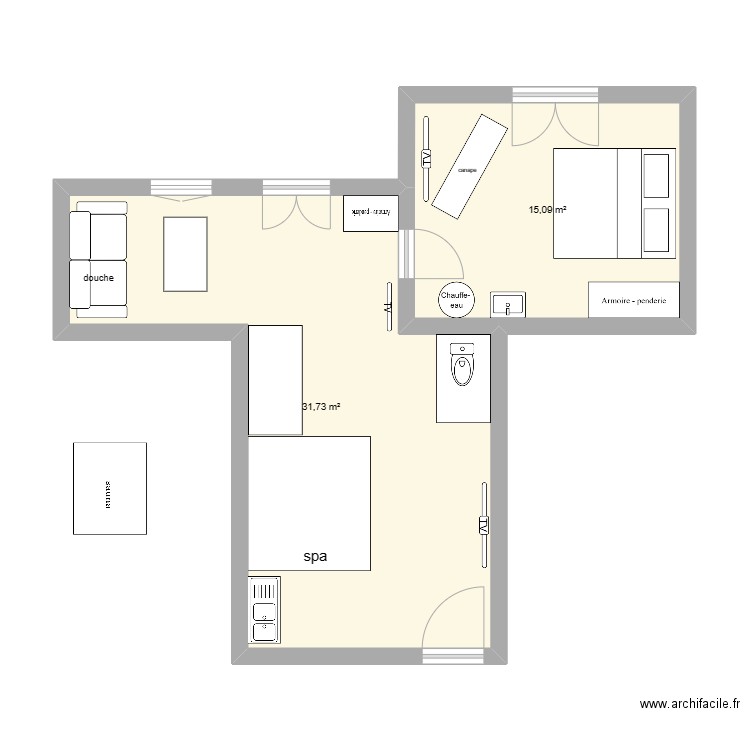 airbnb spa sml modifier encore. Plan de 0 pièce et 0 m2