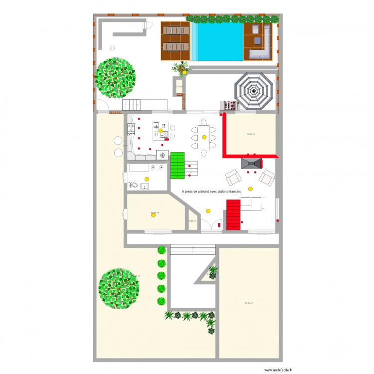 Plan de duplex. Plan de 0 pièce et 0 m2