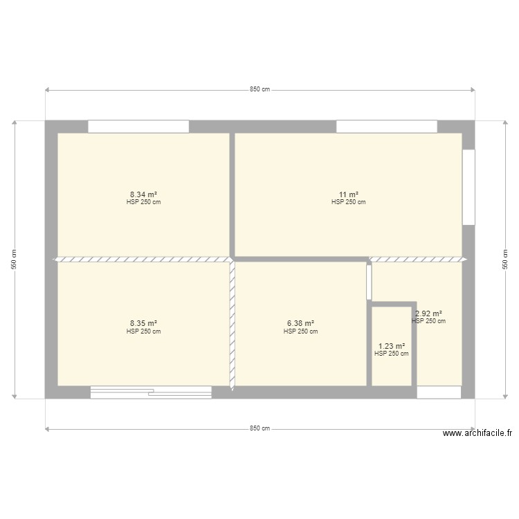 Projet extension MA. Plan de 0 pièce et 0 m2