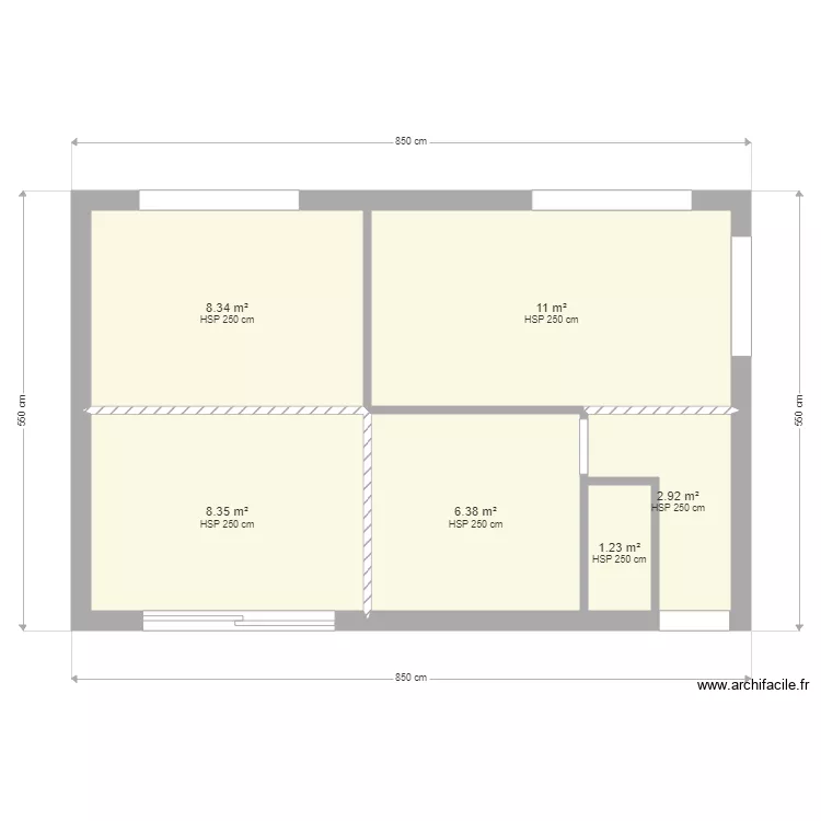 Projet extension MA. Plan de 